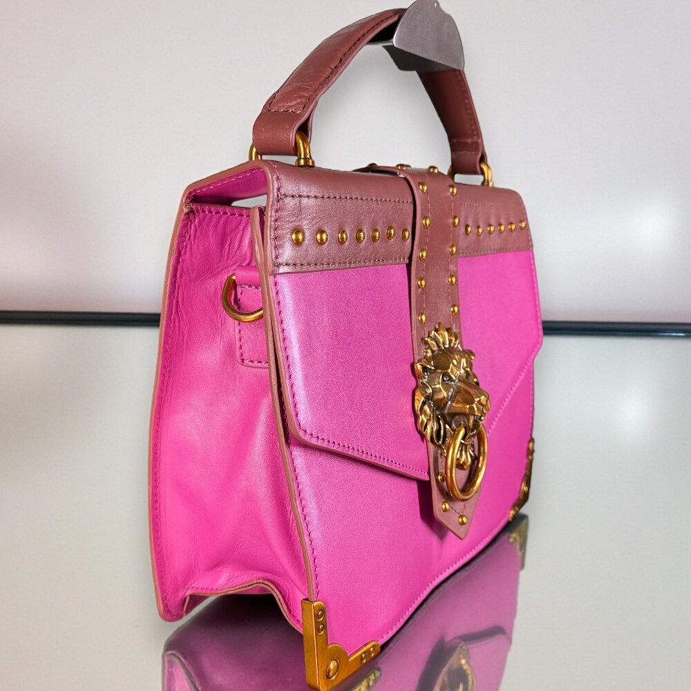 Sharif Legacy Museum Lion Knocker Leather Satchel Crossbody Bag - Sample Color - Picture 5 of 15